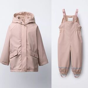 ZARA RUBBERIZED JACKET AND OVERALLS